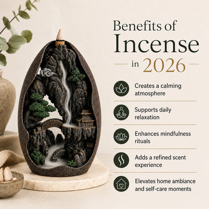 Incense Burner - Temple Waterfall