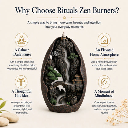 Incense Burner - Temple Waterfall