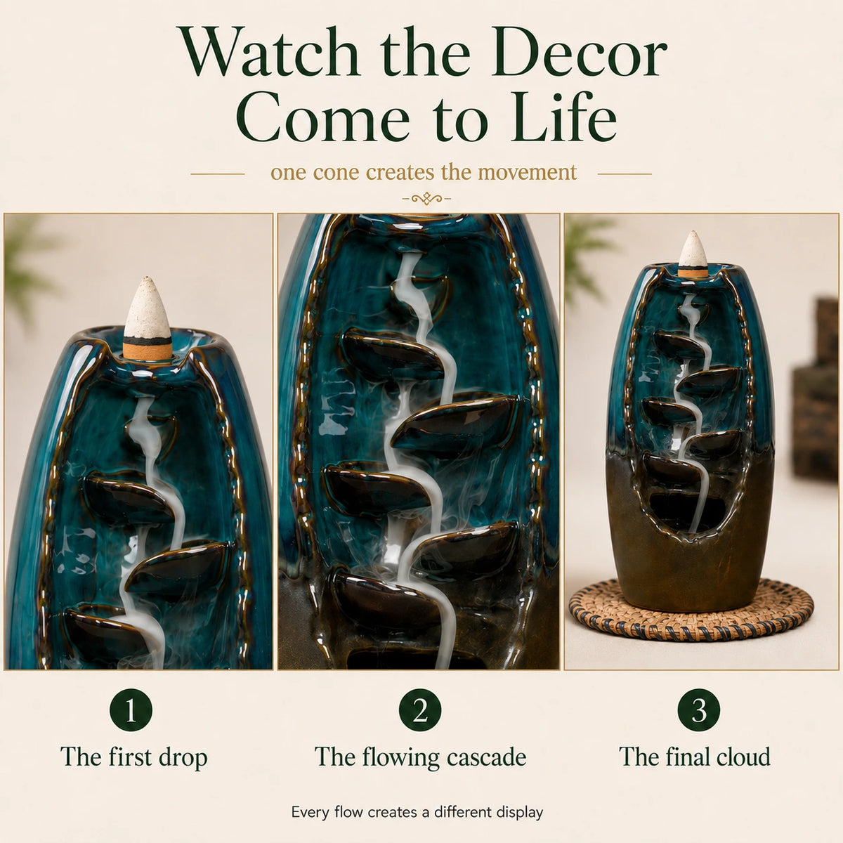 Incense Burner - Azul Waterfall