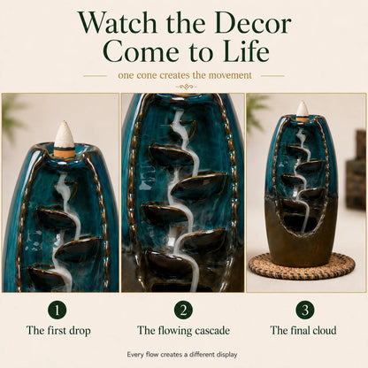 Incense Burner - Azul Waterfall