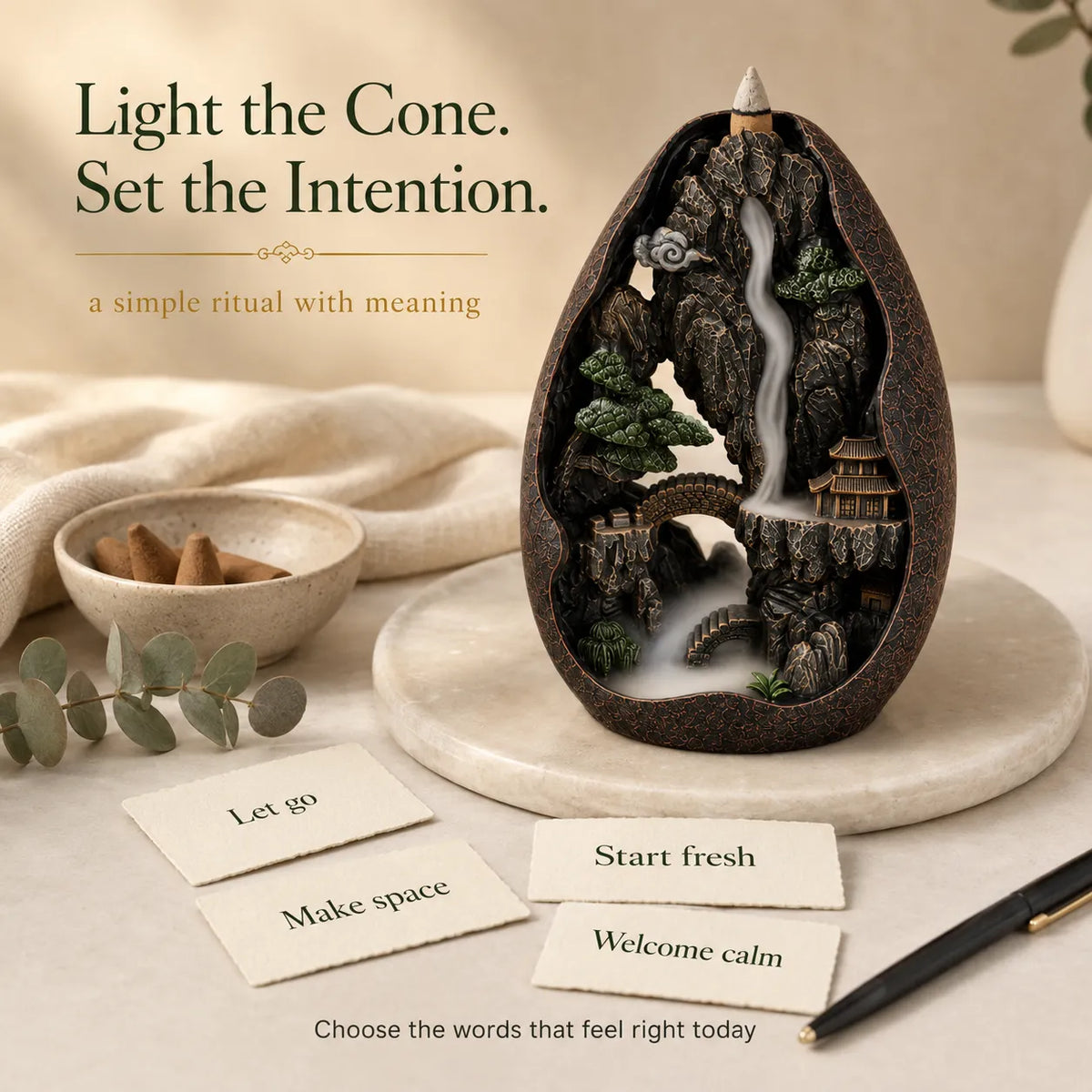 Incense Burner - Temple Waterfall